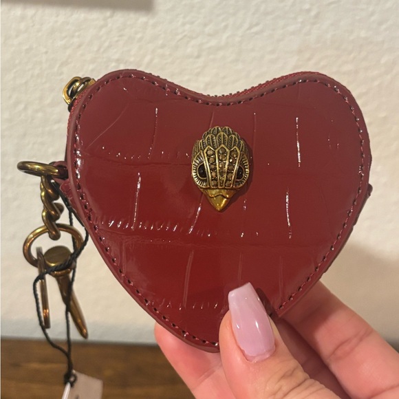 Kurt Geiger Red Heart Bag Charm/Key Holder/Coin Pouch - Picture 3 of 7